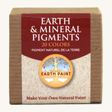 Natural Earth Paint 20 colour pigments cardboard packaging front detail