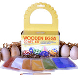 Natural Earth Paint Wooden Eggs Craft Kit