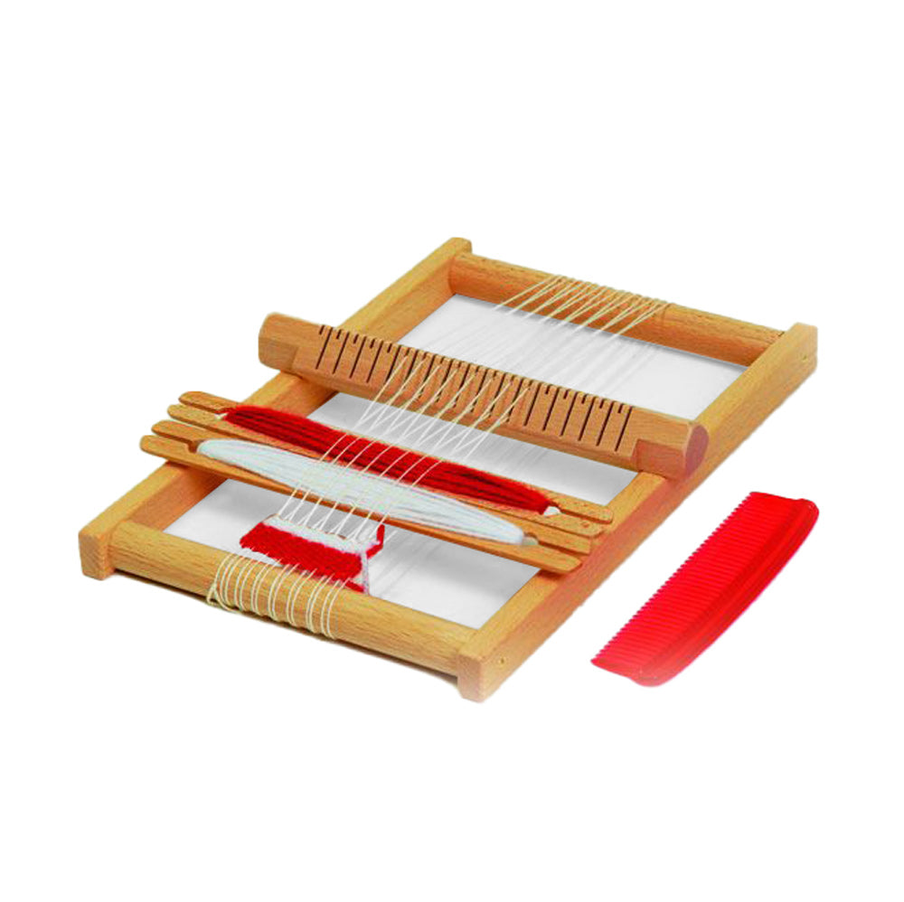 Gluckskafer wooden susi weaving frame craft toy on a white background