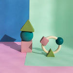 Oli & Carol X Bauhaus Movement Teething Ring Pastel Colours