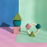 Oli & Carol X Bauhaus Movement Teething Ring Pastel Colours