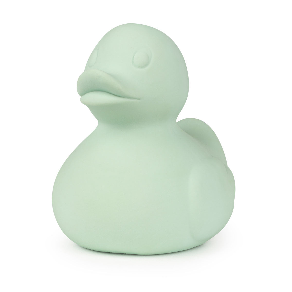 Front view of Oli & Carol Elvis The Duck Bath Toy in a Mint colour pictured on a plain white background