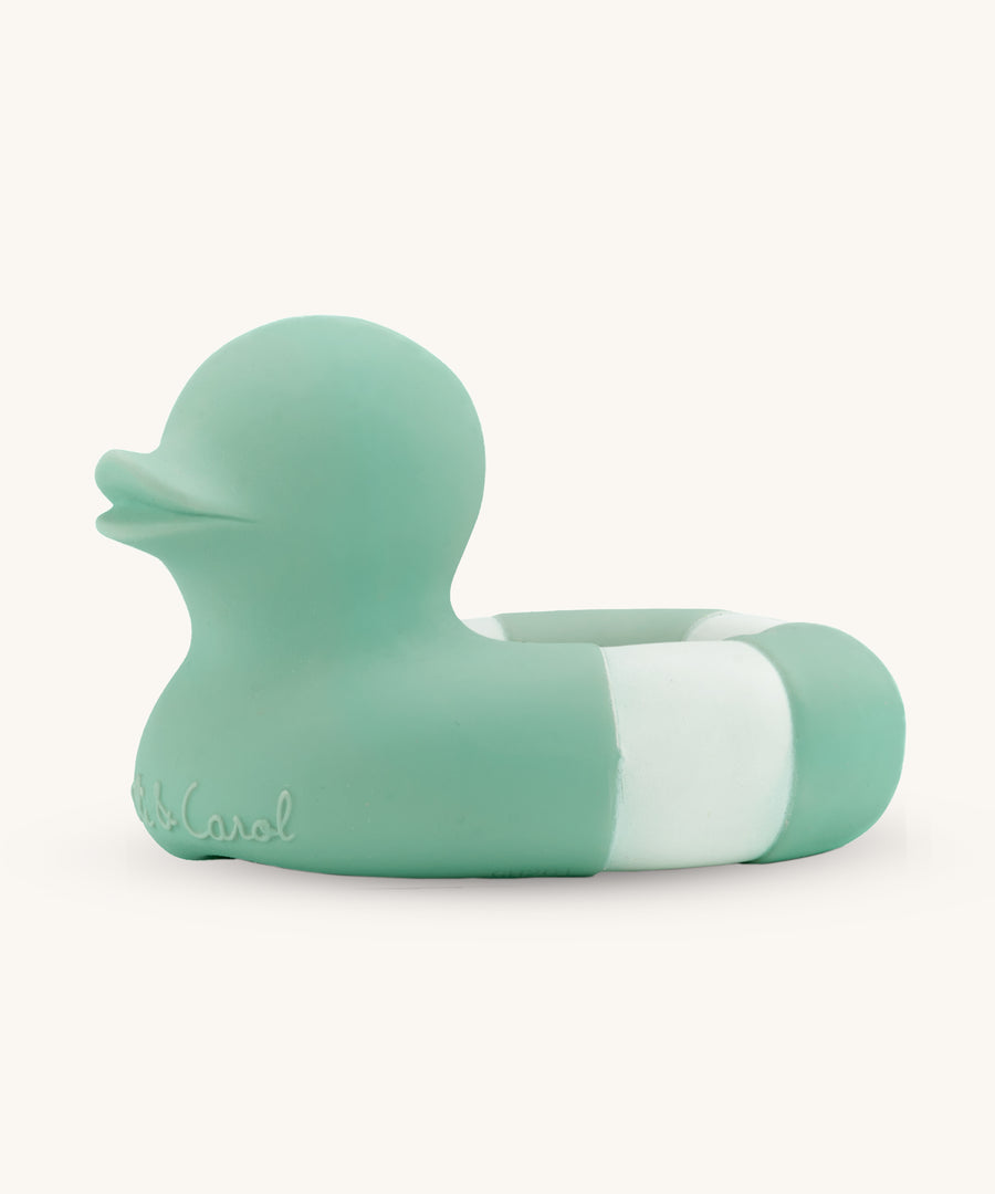 Oli & Carol Flo The Floatie Duck Mint on a plain background. 