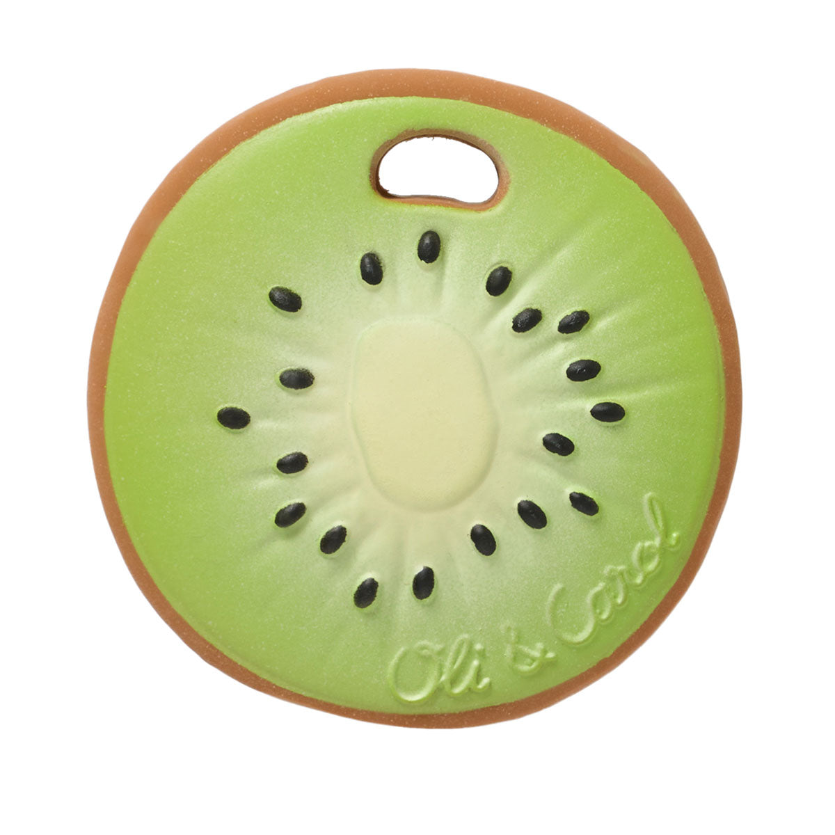 Oli & Carol Jose Antonio The Kiwi Mini Baby Teether pictured on a plain white background