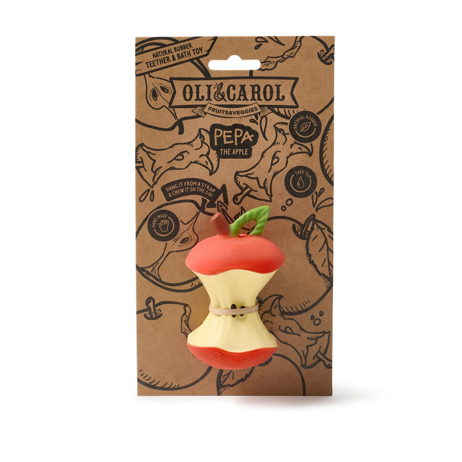 Oli & Carol Pepa the Apple natural rubber teether