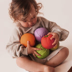 Oli & Carol Natural Rubber Baby Ball - Orange