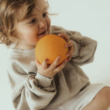 Oli & Carol Natural Rubber Baby Ball - Orange