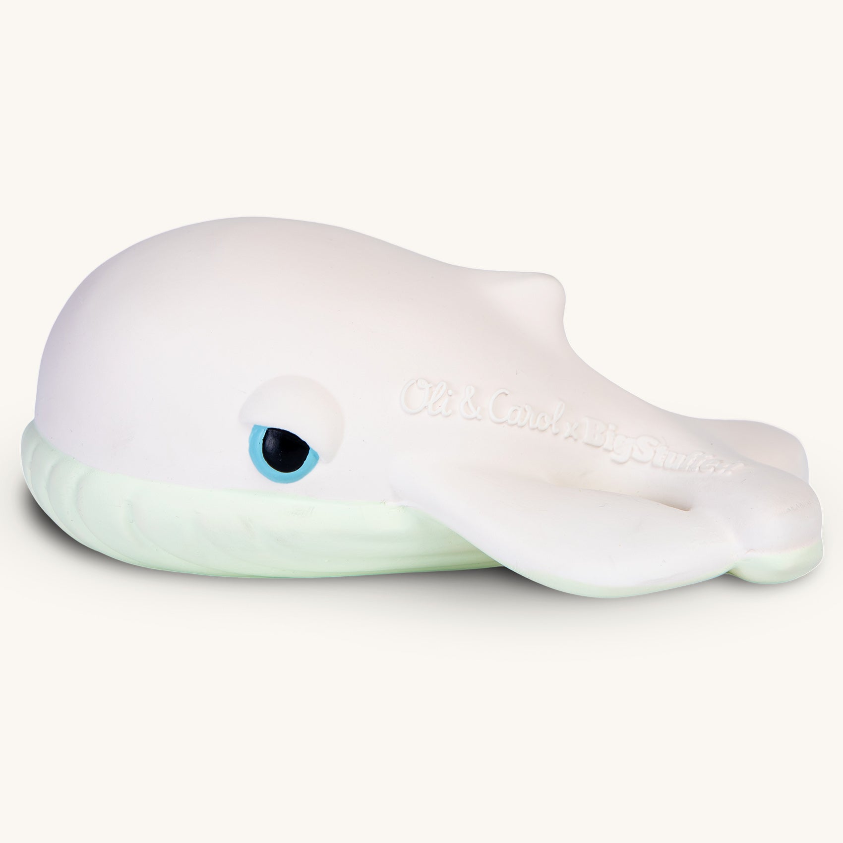 Oli and Carol Walter the Whale bath toy side view.