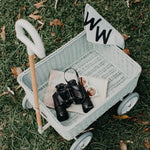 Olli Ella Rattan Wonder Wagon - Vintage Blue