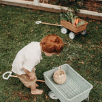 Olli Ella Rattan Wonder Wagon - Vintage Blue