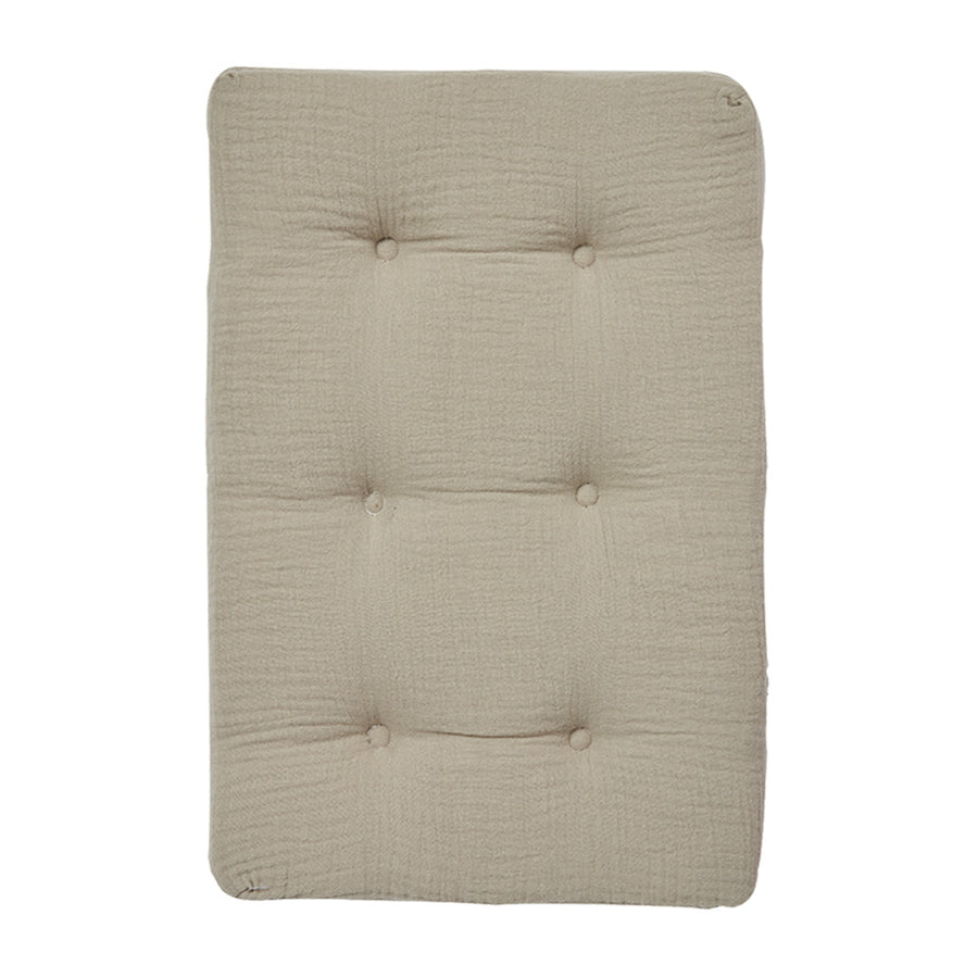 Olli Ella cotton dinkum doll mattress in seafoam on a white background