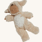 The Lamby Picket Olli Ella Cozy Dinkum Doll on a plain background. 