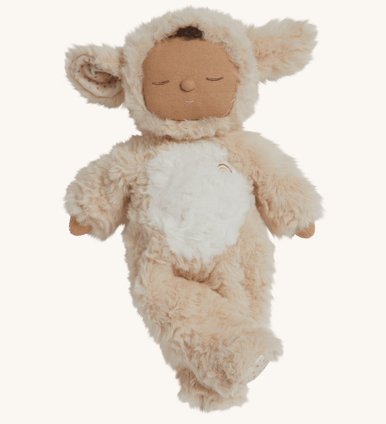 The Lamby Picket Olli Ella Cozy Dinkum Doll on a plain background. 