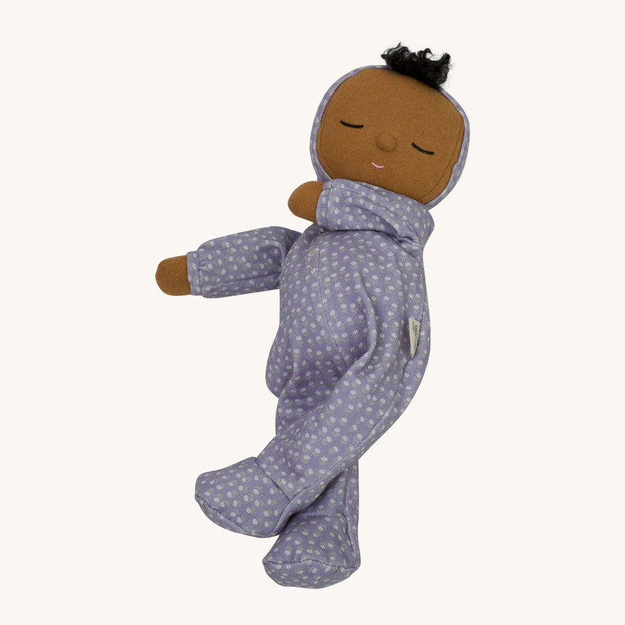 Olli Ella Daydream Dozy Dinkum Doll - Squeak lying on their side pictured on a plain background