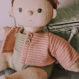 Olli Ella Dinkum Doll Cardigan - Rose