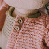 Olli Ella Dinkum Doll Cardigan - Rose