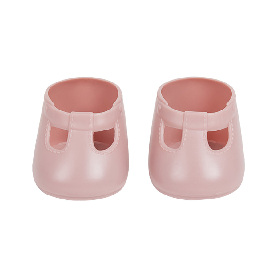 Olli Ella dinkum doll accessory shoes in pink on a white background