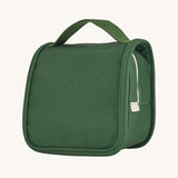 Olli Ella See-Ya Wash Bag in Forest Green with handle at the top