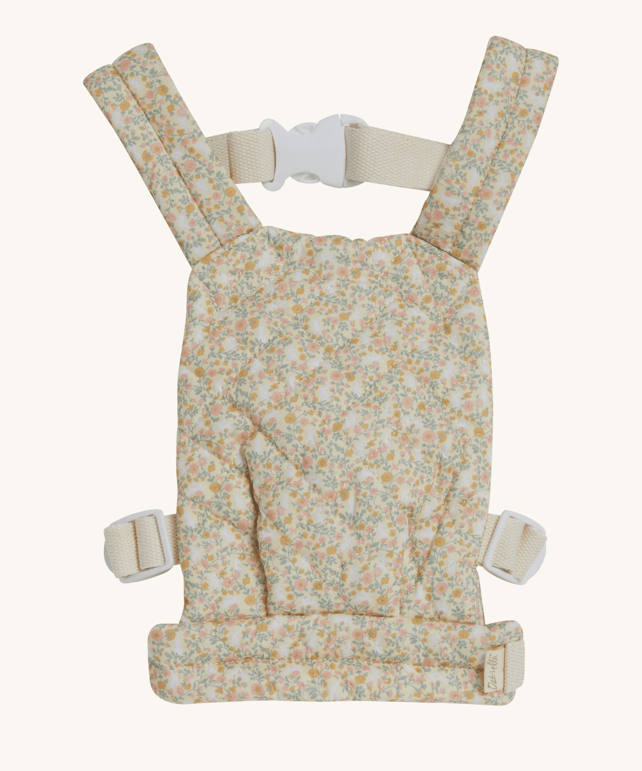 Olli Ella Garden Floral Gardenia print Dinkum Dolls Quilted Toy Carrier