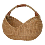 Olli Ella Rattan Half Moon Basket Bag - Natural