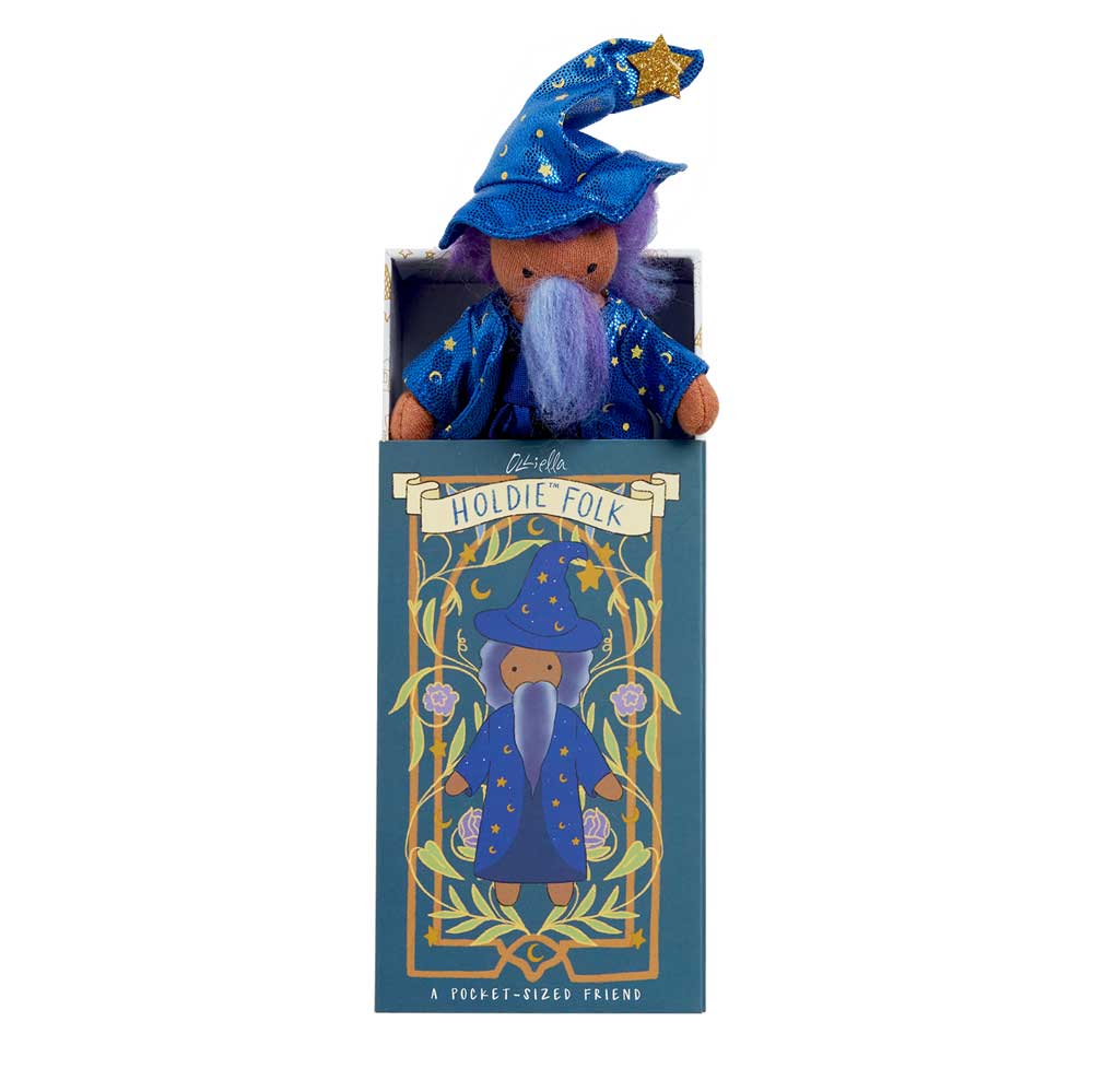 Olli Ella Holdie Folk Wulfric the Wizard in decorative box