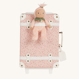 Olli Ella See-Ya Suitcase - Pink Daisies