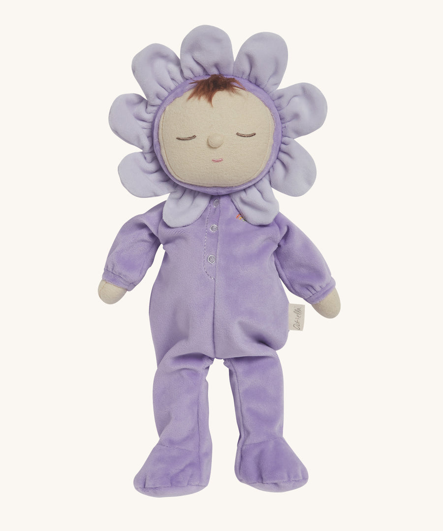 Olli Ella Lavender Pickle Dozy Dinkum Doll on a plain background. 