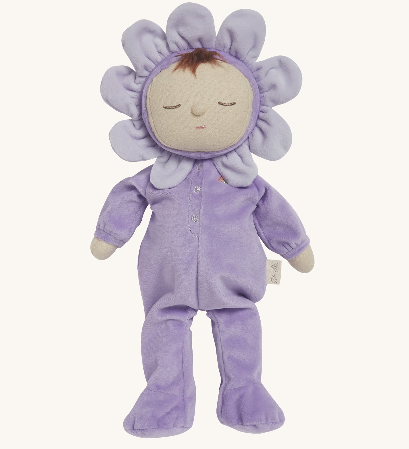 Olli Ella Lavender Pickle Dozy Dinkum Doll on a plain background. 