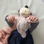 Olli Ella Lullaby Dozy Dinkum Doll - Luna is posed in a sitting position on a cushion.