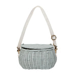 Sac en rotin Olli Ella Mini Chari - Bleu vintage