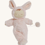 The Olli Ella Pink Bunny Moppet Lullaby Cozy Dinkum on a plain background.