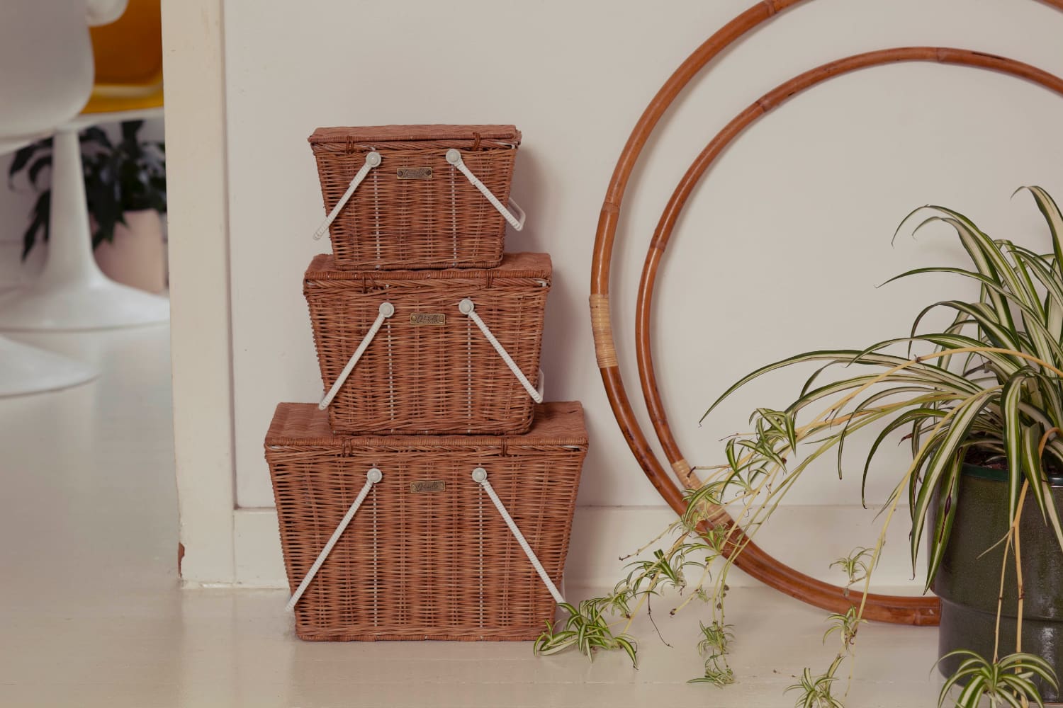 Olli Ella Medium Piki Basket in natural rattan