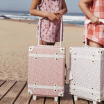 Olli Ella See-Ya Suitcase - Pink Daisies