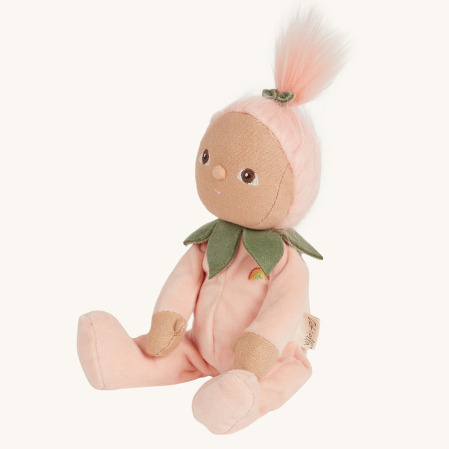 Olli ella kids pink dinky dinkum doll toy on a beige background