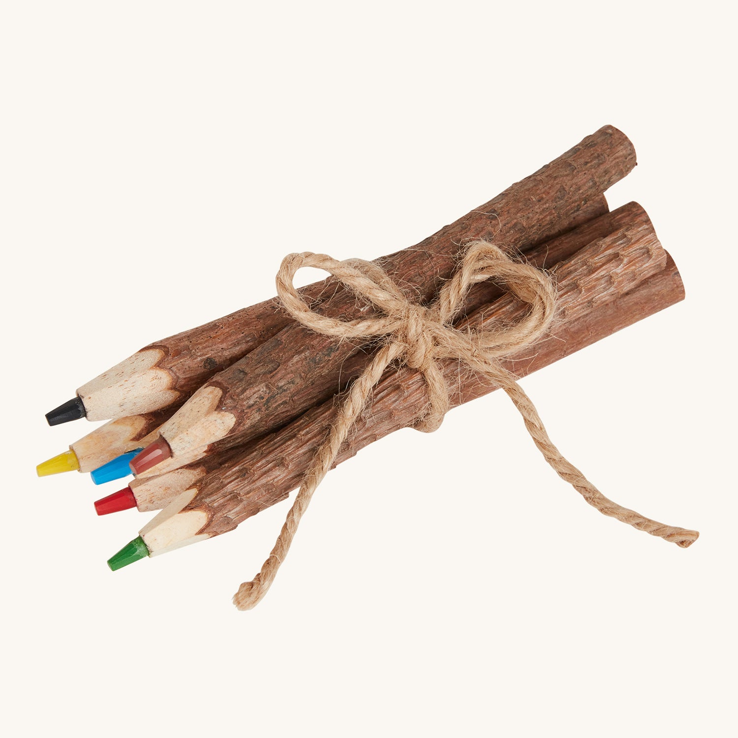 The pencils from the Olli Ella Porcini basket pictured on a plain background