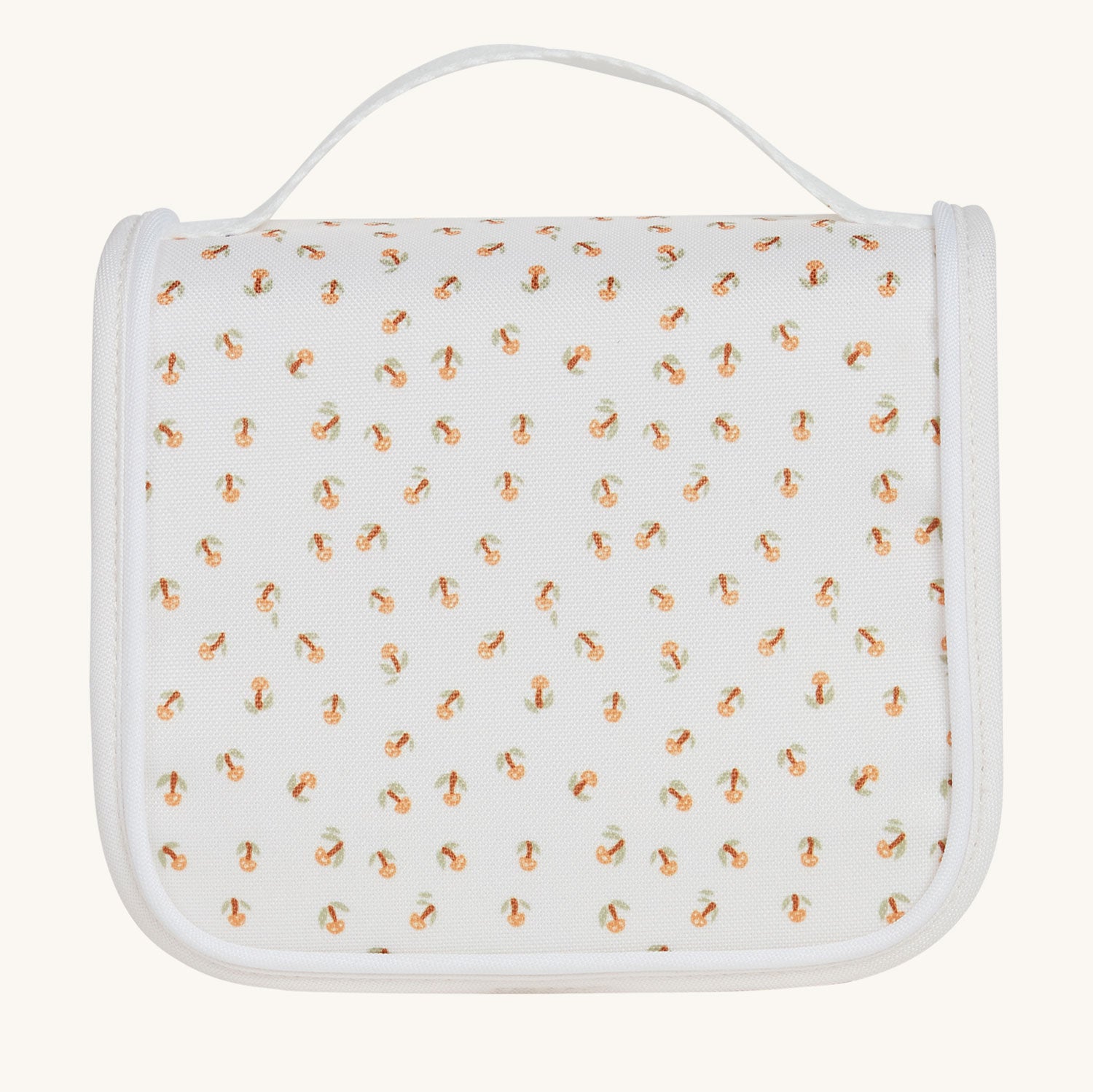 Olli Ella See-Ya Wash Bag with a Leafed Mushroom print pictured on a plain background