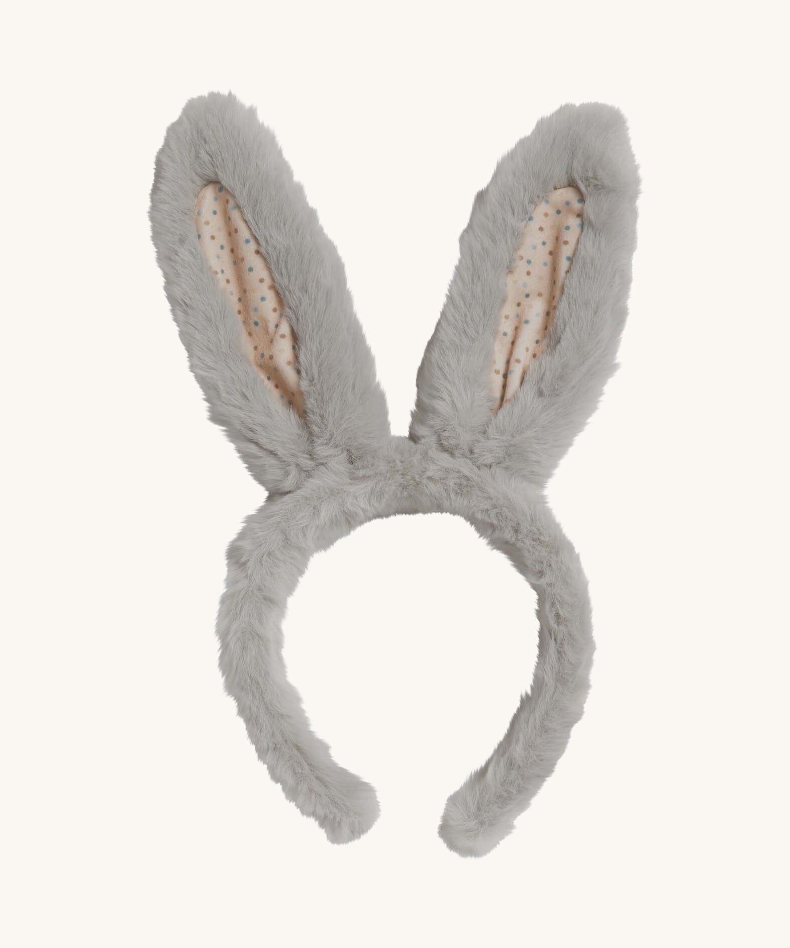 Olli Ella Fluffle Bunny Ear Headband 
 in a Smoke grey colour on a plain background.