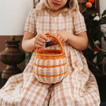 Olli Ella Berry Basket Orange Stripe