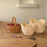 Olli Ella Rattan Lily Basket Set - Buttercream