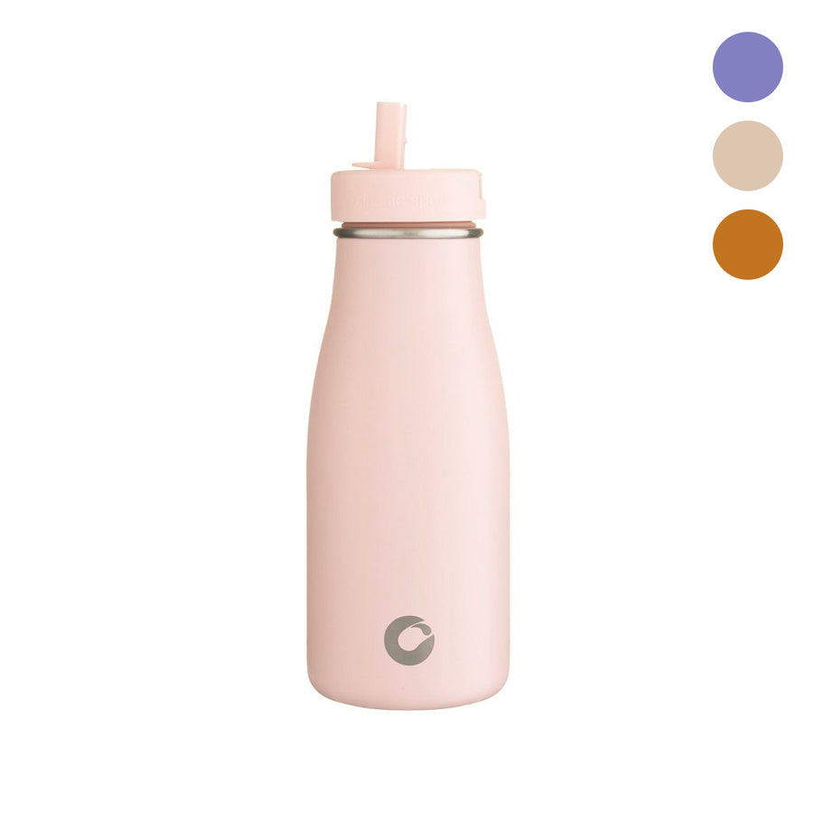 One Green Bottle 350ml stainless steel Evolution insulated sports bottle on a white background