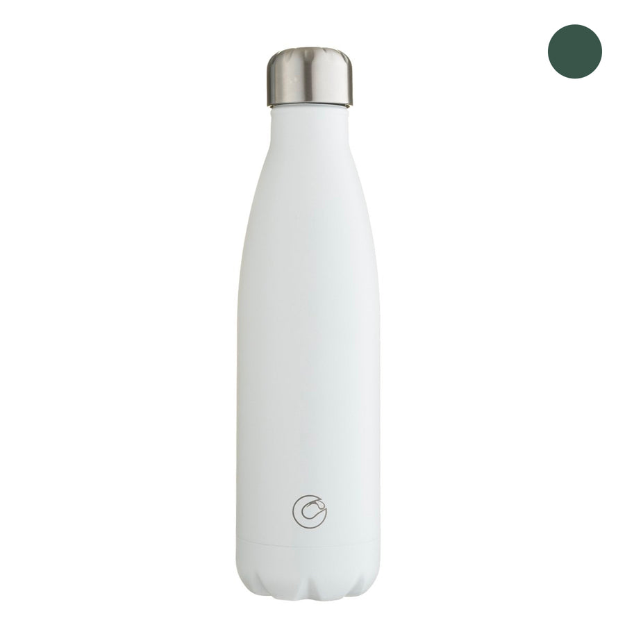 One Green Bottle 500ml stainless steel Pop bottle on a white background