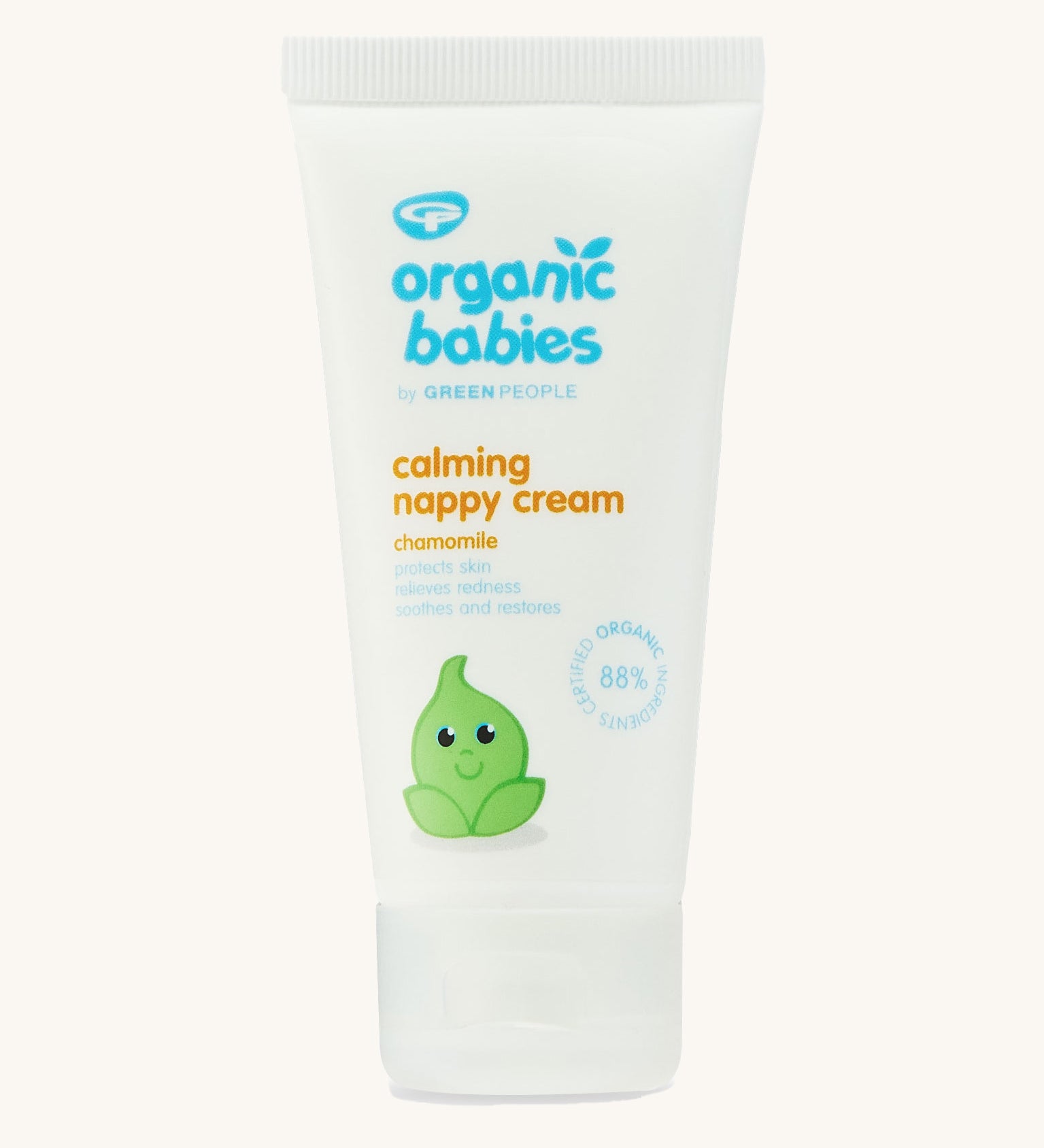 Organic Babies Nappy Cream Baby Balm on a plain background. 