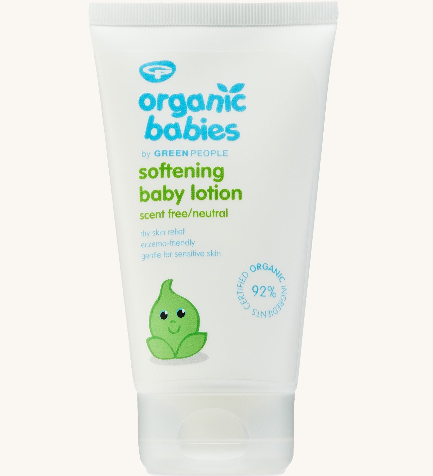 Organic Babies Softening Baby Lotion 150ml on a plain background. 