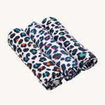 Etta Loves Organic Muslin Squares 3 Pack - Leopard Print