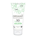 Organii SPF30 Mineral Sun Lotion 100ml bottle on a white background