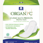 Organyc 10 Serviettes Hygiéniques Flux Fort &amp; Nuit