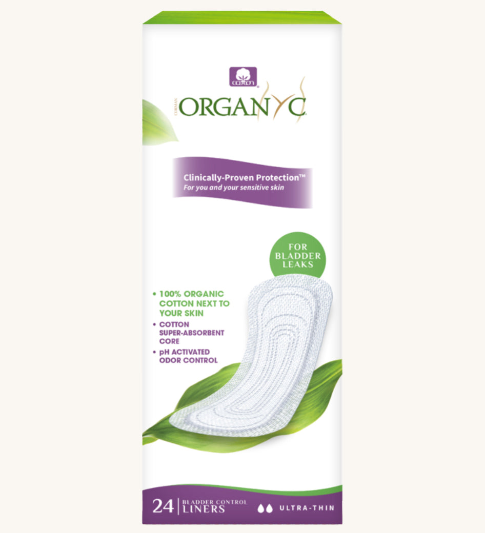 Organyc 24 Ultra Thin Liners in their packaging on a plain background. 