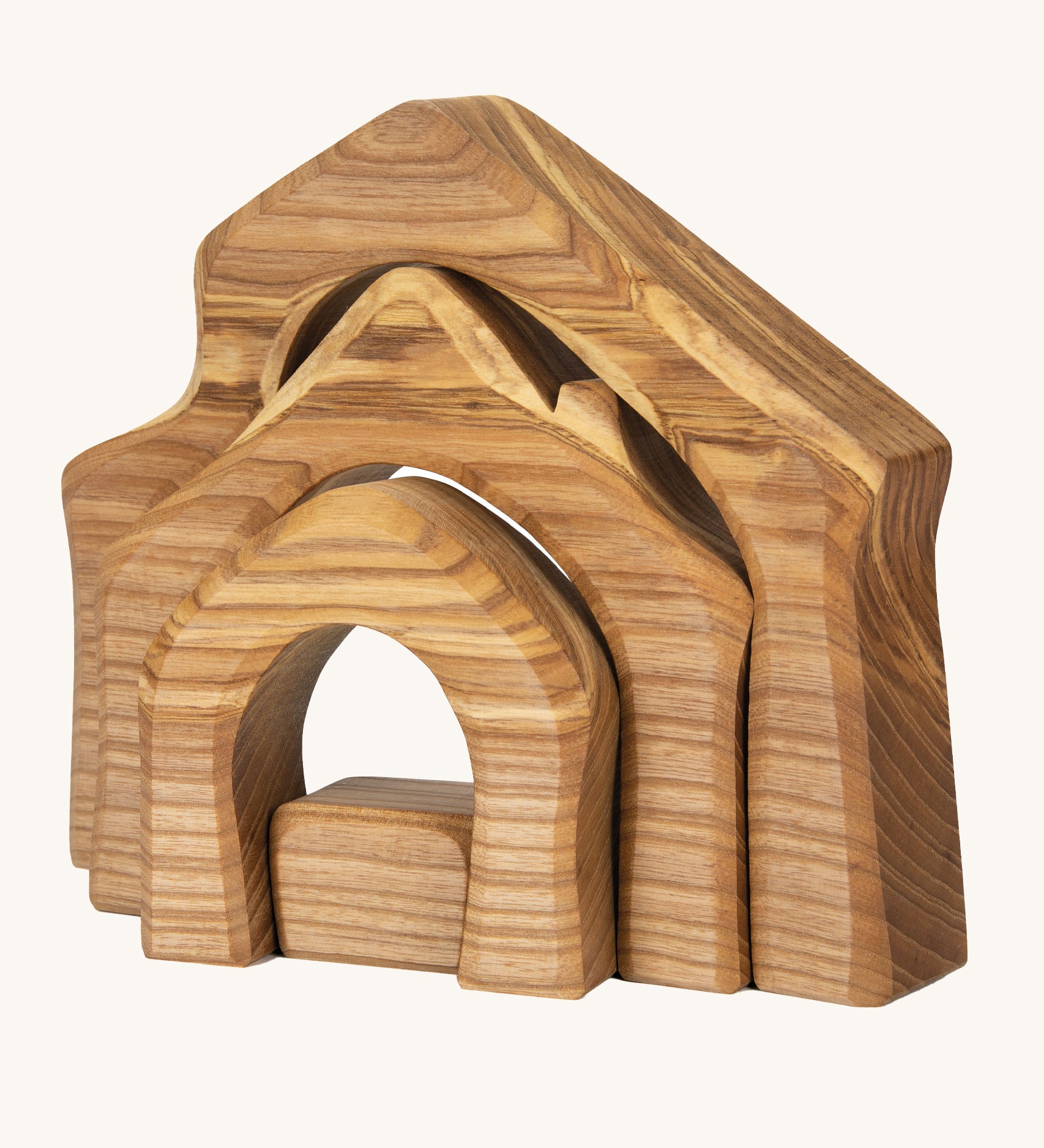 Ostheimer 4 Piece Wooden House Parts toy on a plain background.