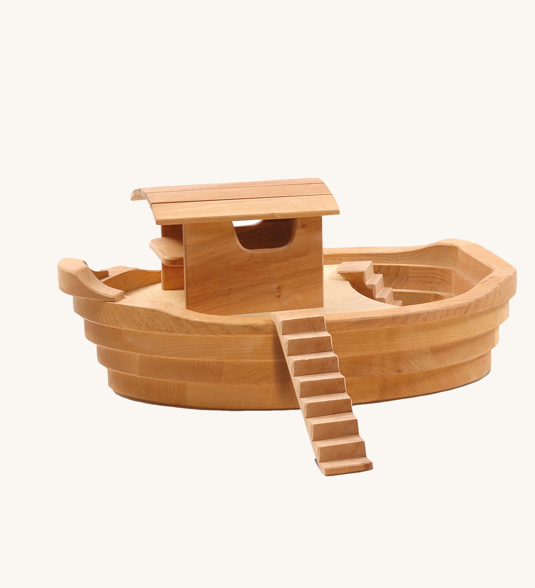 Ostheimer wooden ark toy on a plain background. 