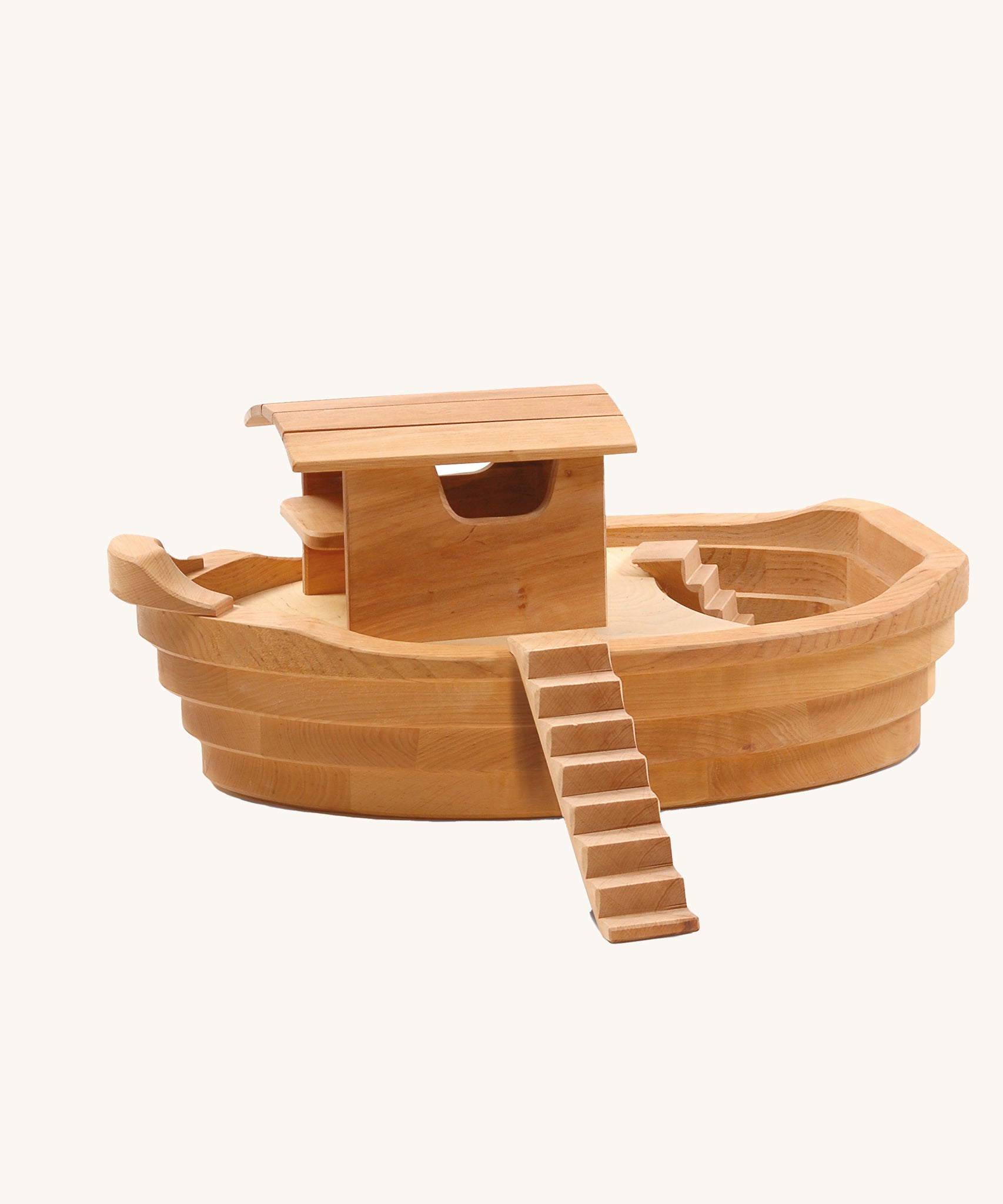 Ostheimer wooden ark toy on a plain background. 